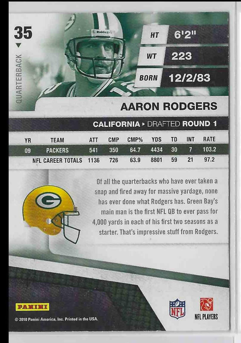 2010 Score Aaron Rodgers