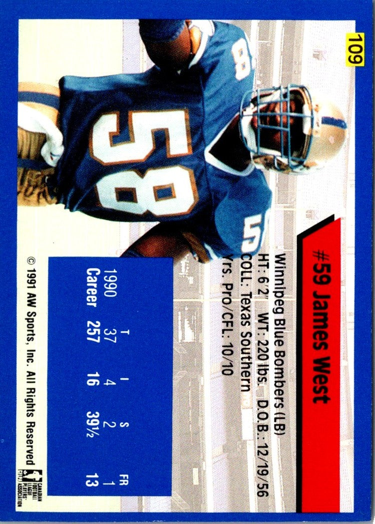 1991 All World CFL James West