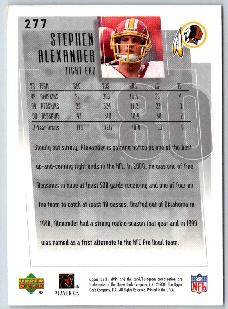 2001 Upper Deck Stephen Alexander