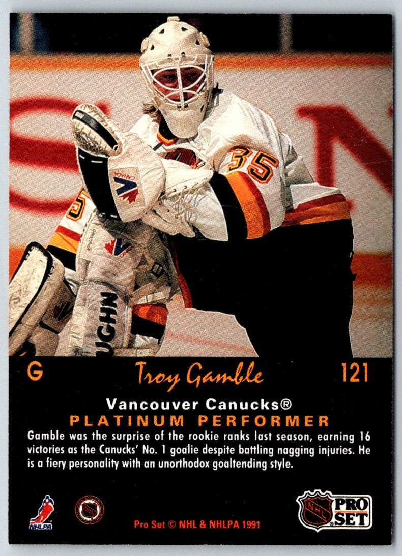 1991 Pro Set Platinum Troy Gamble