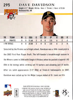 2008 Upper Deck Dave Davidson #295 Rookie