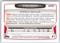 2013 Bowman Blake Higgins #BDPP90