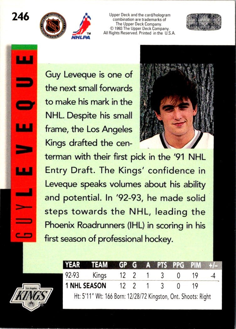 1993 Upper Deck Guy Leveque