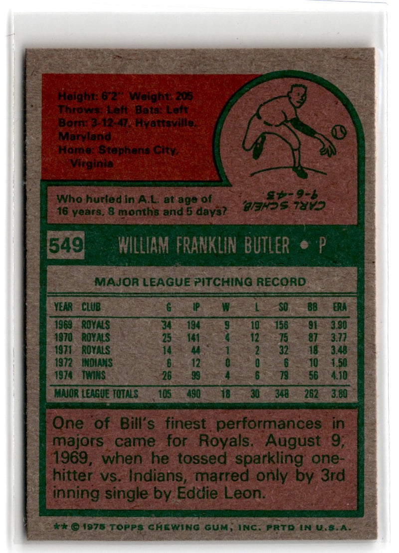 1975 Topps Bill Butler