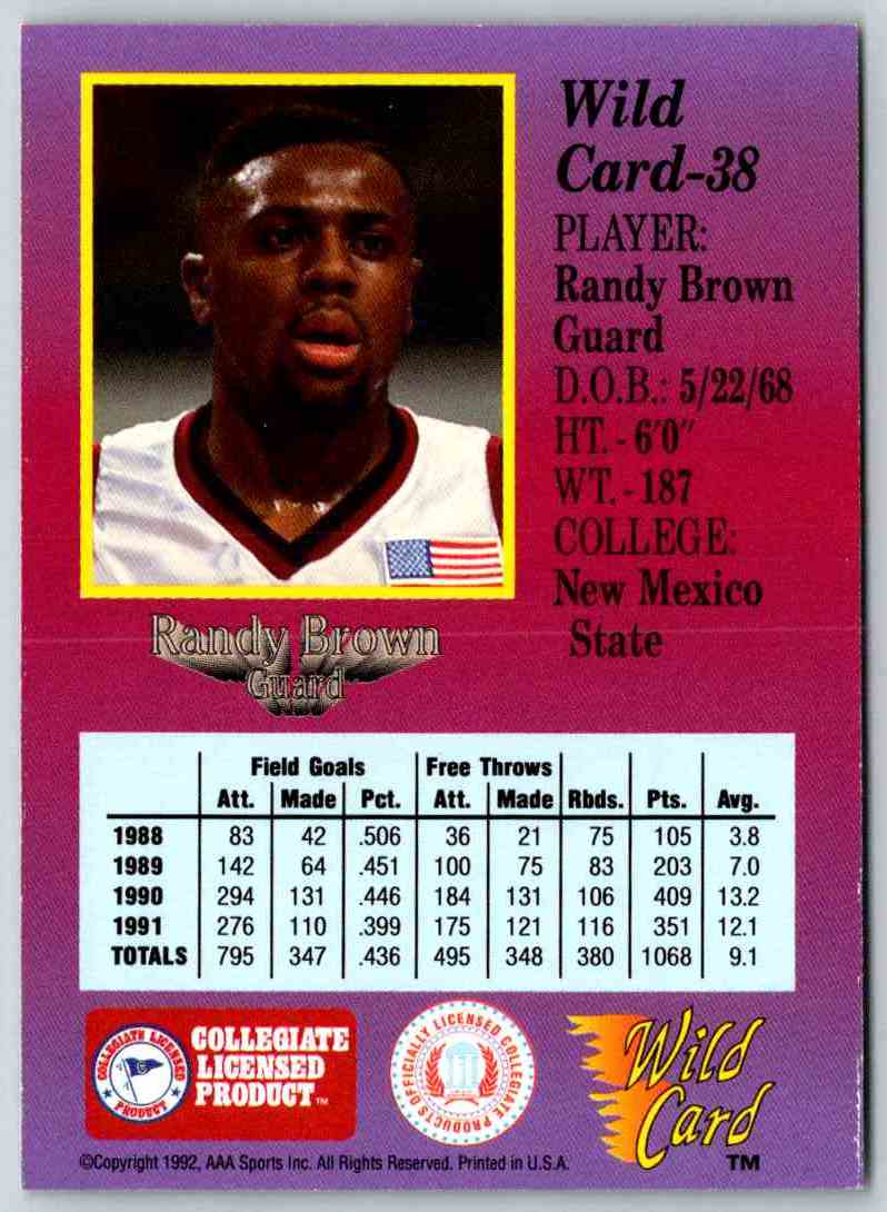 1991 WildCard Randy Brown