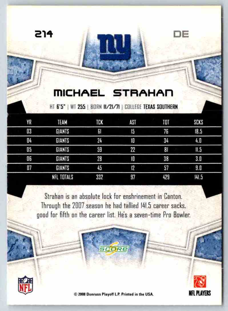 1995 Score Michael Strahan