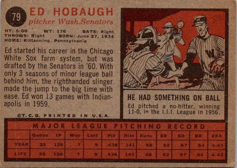 1962 Topps Ed Hobaugh