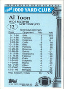 1987 Topps 1000 Yard Club Al Toon
