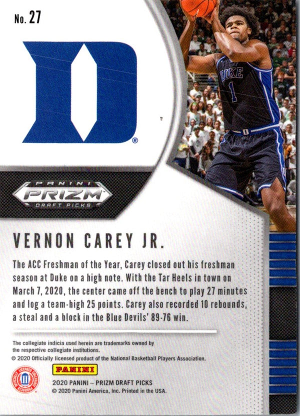 2020 Panini Prizm Vernon Carey Jr. #27