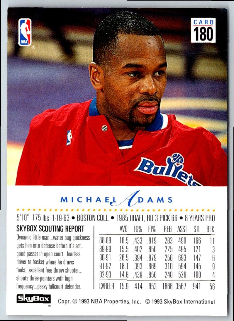 1993 SkyBox Michael Adams