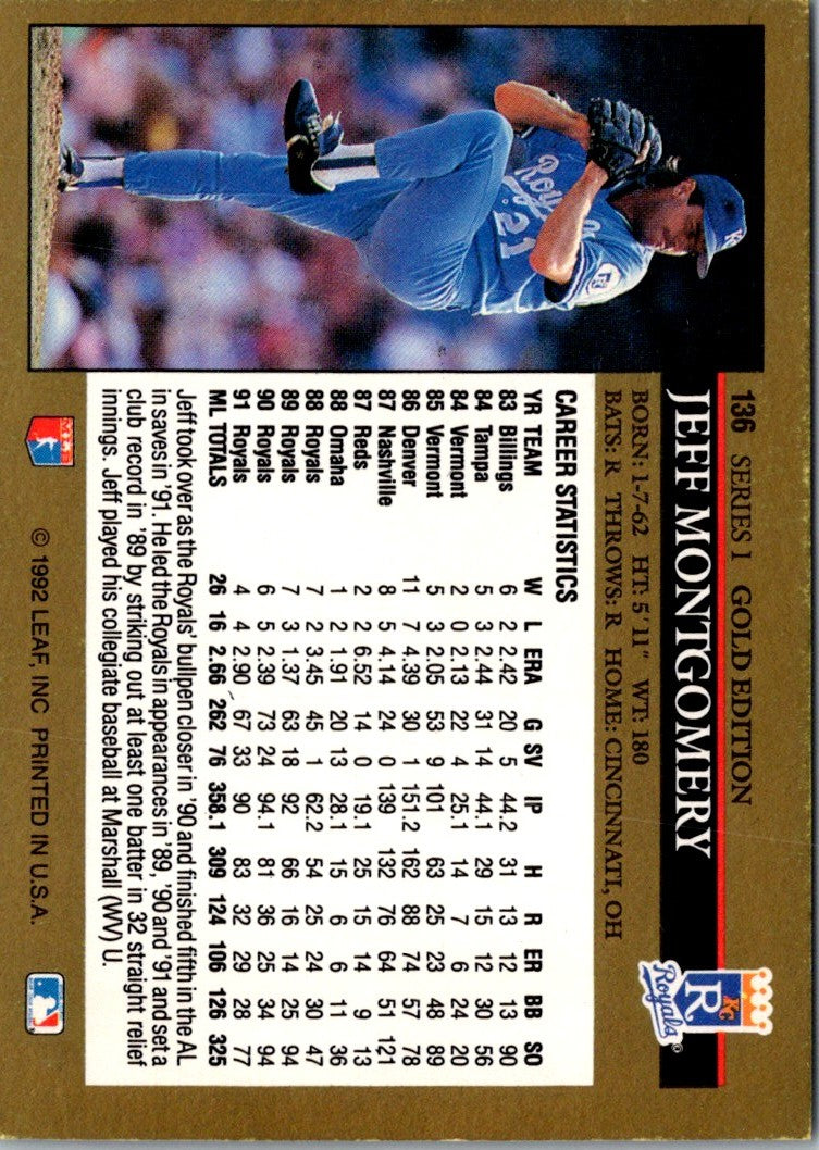 1992 Leaf Jeff Montgomery