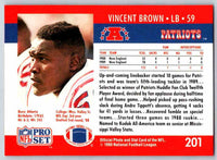 1990 Pro Set Vincent Brown #201