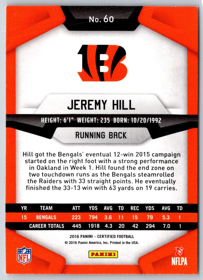 2016 Panini Certified Jeremy Hill