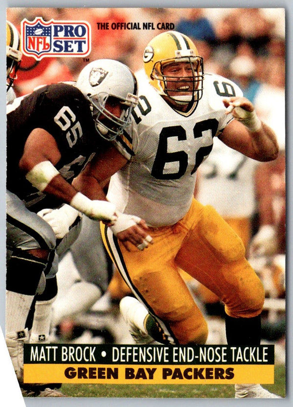 1992 Pro Set Power Matt Brock #62