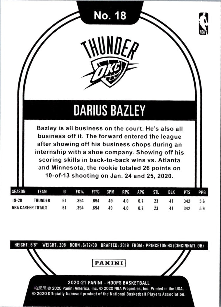 2019 Hoops Darius Bazley