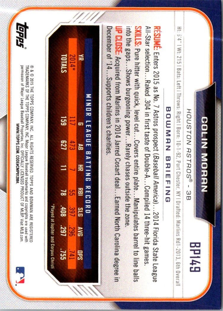 2015 Bowman Prospects Colin Moran