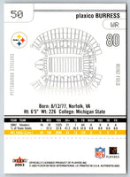 2003 Fleer Authentix Plaxico Burress #50