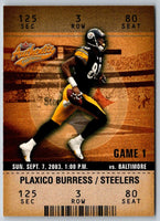 2003 Fleer Authentix Plaxico Burress #50
