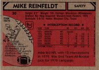 1980 Topps Mike Reinfeldt #30 Rookie NM-MT