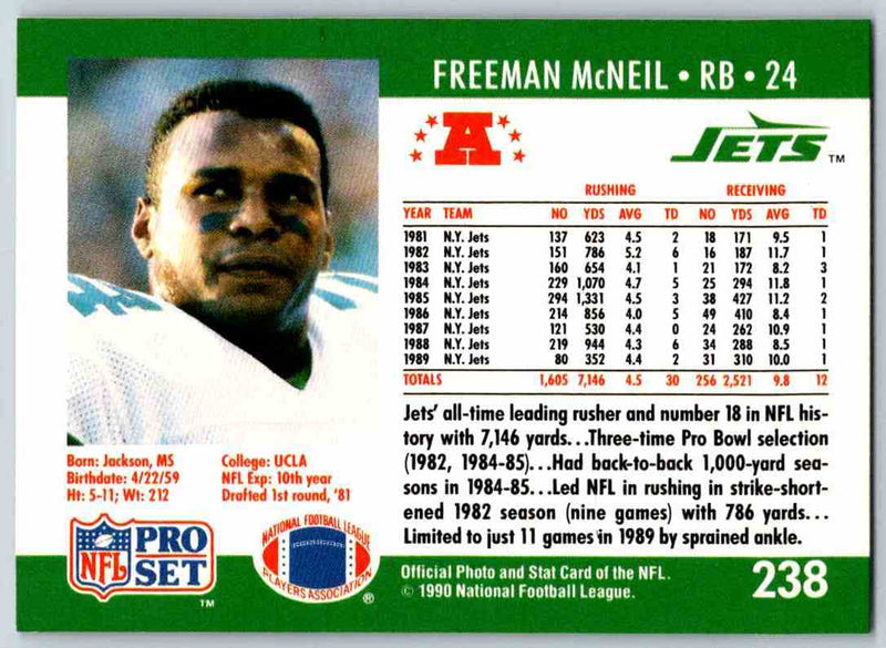 1990 Pro Set Freeman McNeil