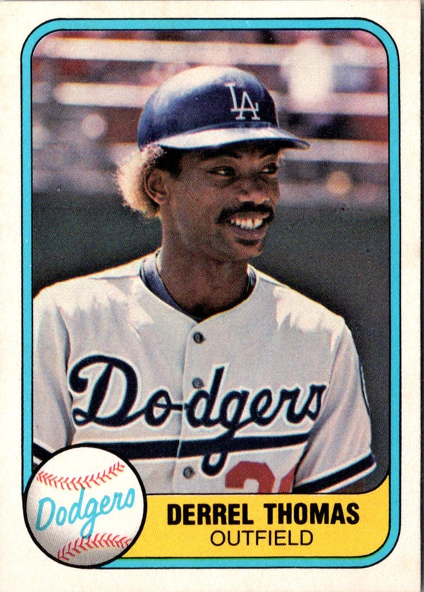 1981 Fleer Derrel Thomas #123