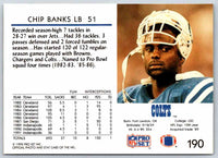 1992 Proset Chip Banks #190