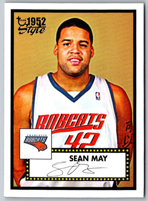 2005 Topps 1952 Style Sean May #156 Rookie