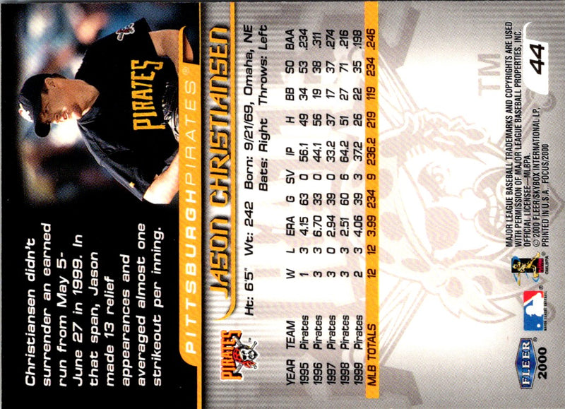 2000 Fleer Focus Jason Christiansen