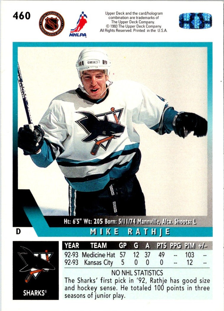 1993 Upper Deck Mike Rathje