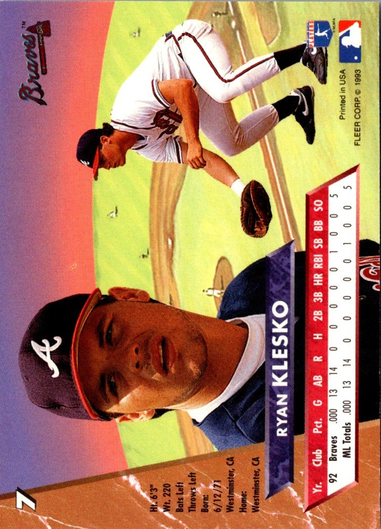 1993 Ultra Ryan Klesko