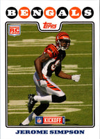2008 Topps Kickoff Jerome Simpson #204 Rookie