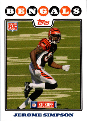 2008 Topps Kickoff Jerome Simpson #204 Rookie