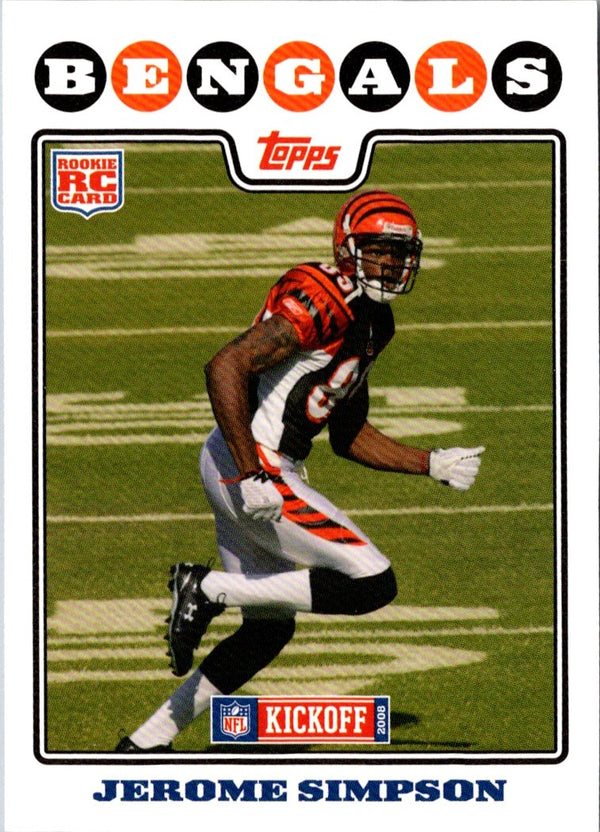 2008 Topps Kickoff Jerome Simpson #204 Rookie