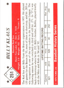 1979 TCMA 50's Billy Klaus