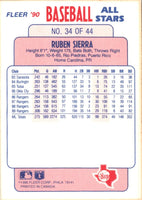 1990 Fleer Baseball All-Stars Ruben Sierra #34