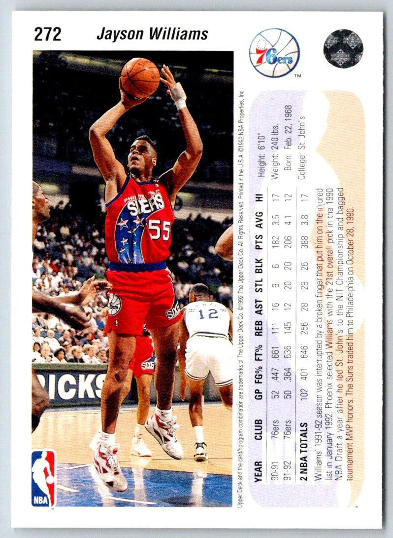 1992 Upper Deck Jayson Williams