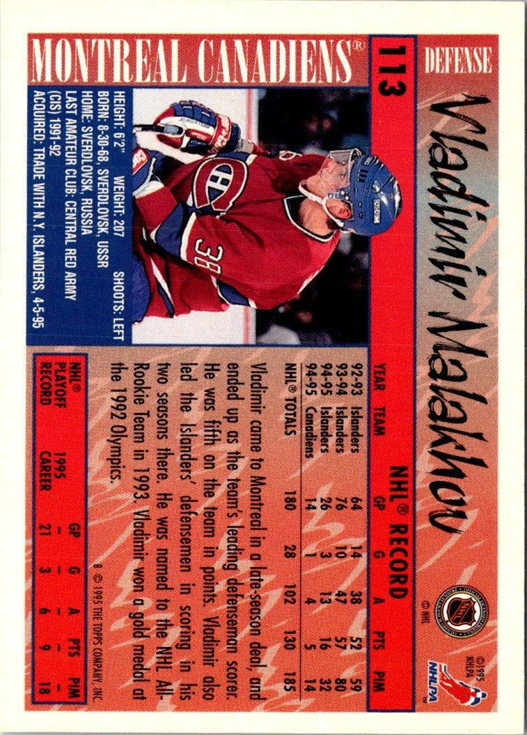 1995 Topps Vladimir Malakhov