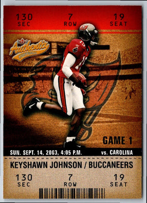 2003 Fleer Authentix Keyshawn Johnson #91
