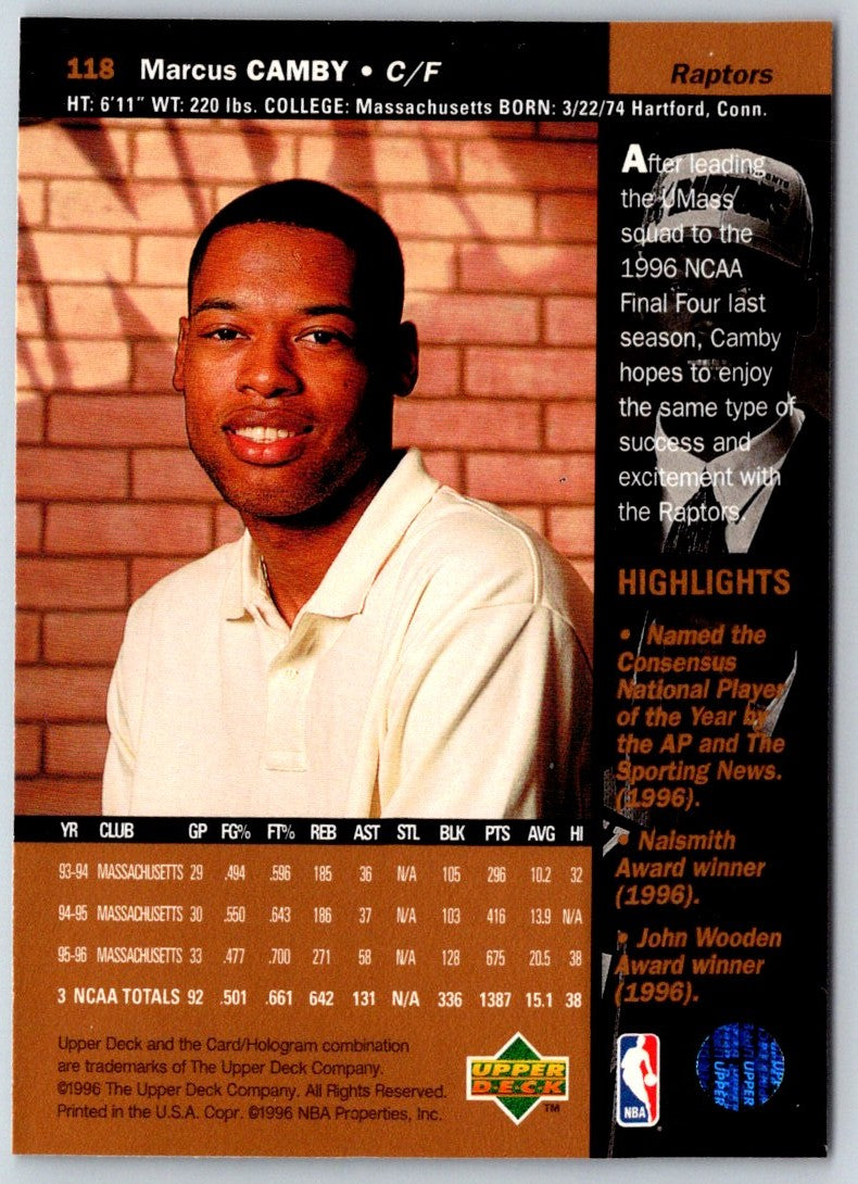 1996 Upper Deck Marcus Camby