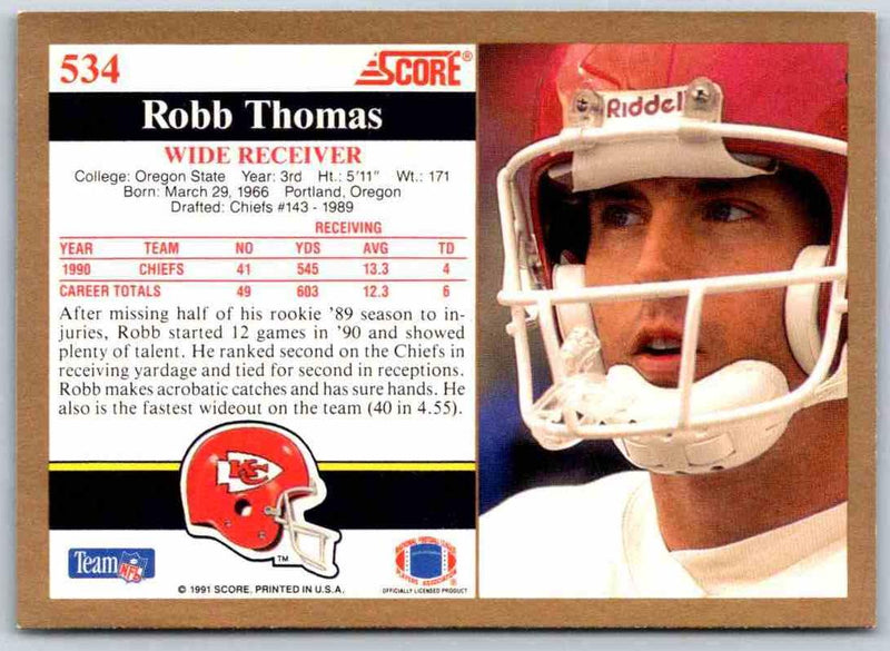 1991 Score Robb Thomas