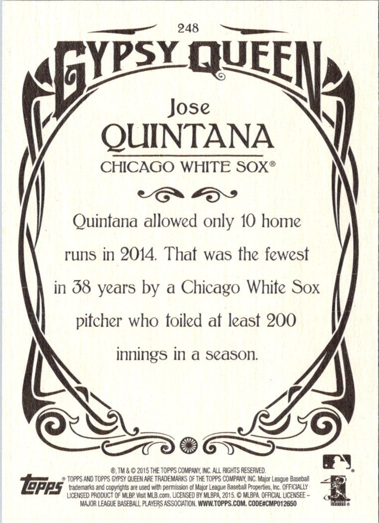 2015 Topps Gypsy Queen Jose Quintana