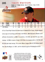 2008 Upper Deck Troy Patton #285 Rookie