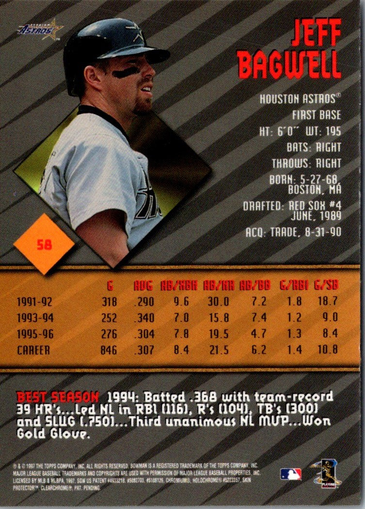 1997 Bowman's Best Jeff Bagwell