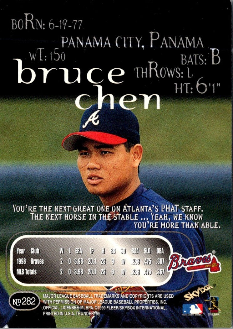 1999 SkyBox Thunder Bruce Chen