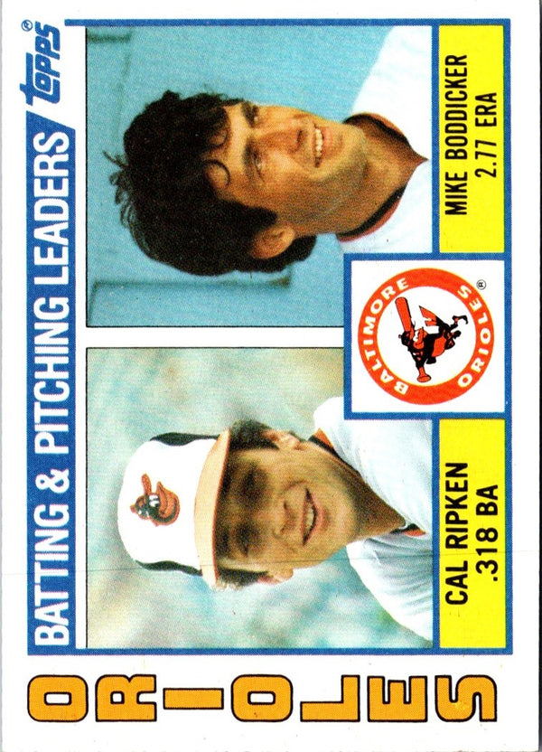 1984 Topps Orioles Batting & Pitching Leaders/Checklist #426