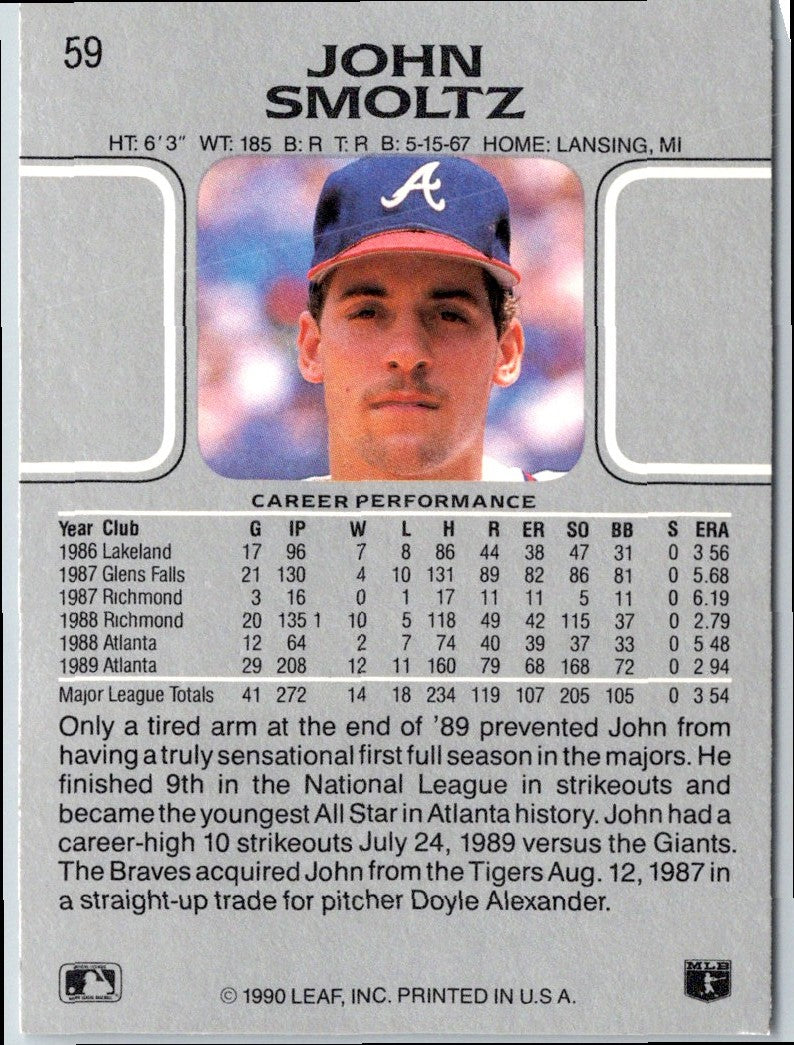 1990 Leaf John Smoltz