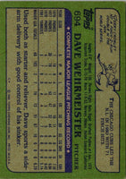 1982 Topps Dave Wehrmeister #694