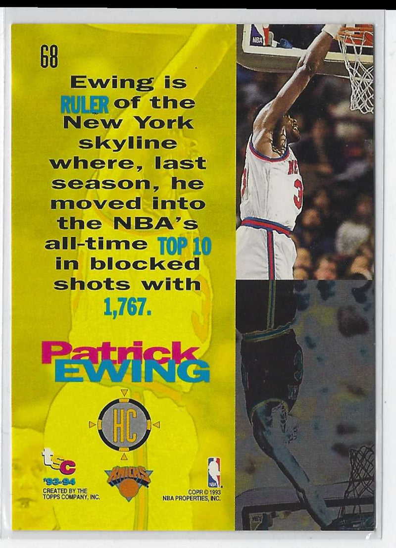 1993 Stadium Club First Day Issue Patrick Ewing