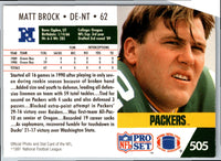 1992 Pro Set Power Matt Brock #62