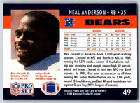 1990 Pro Set Neal Anderson #49
